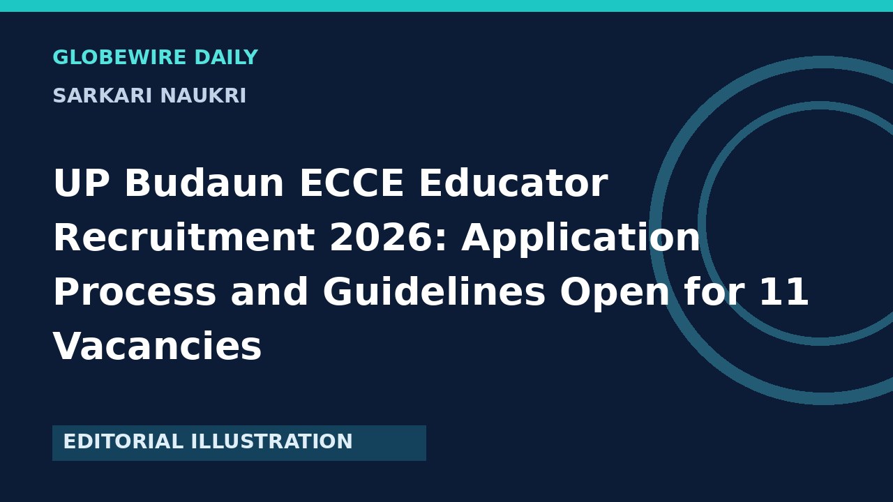 UP Budaun ECCE Educator Recruitment 2026: बदायूं में ईसीसीई एजुकेटर के पदों पर भर्ती के लिए आवेदन प्रक्रिया शुरू