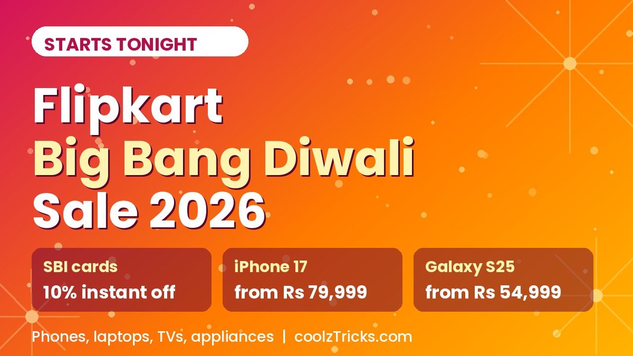 Flipkart Big Bang Diwali Sale 2026 Begins: What Shoppers Need to Know About Deals and Discounts